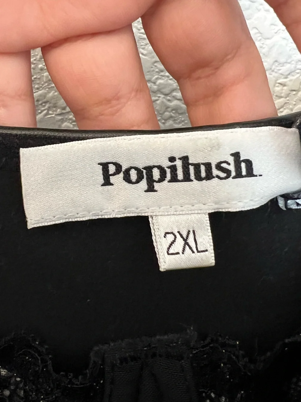 NWT Popilush Black Shapewear Faux Leather Lace Balconette Sculpting Bodysuit- 2X